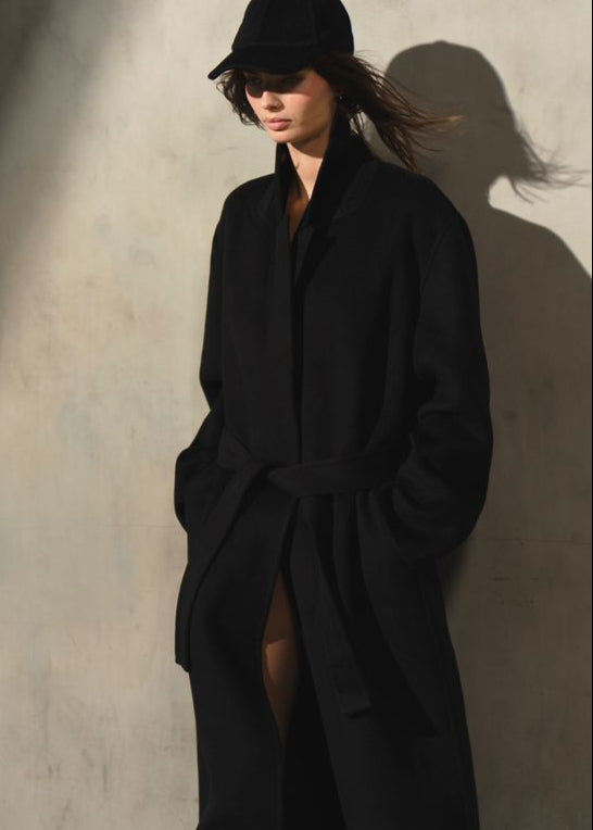 Cashmere Wool Topcoat - Noir