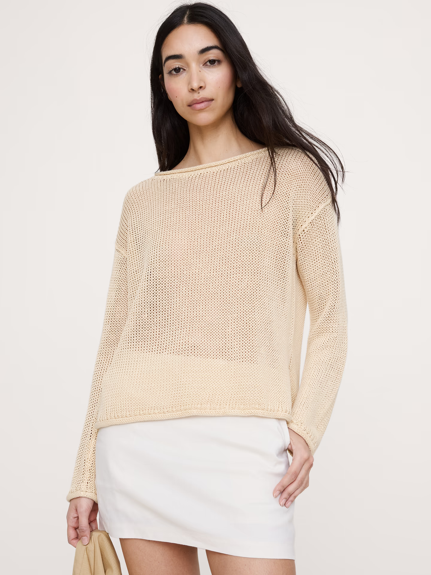 Banana Republic, Heirloom Linen Boatneck Sweater