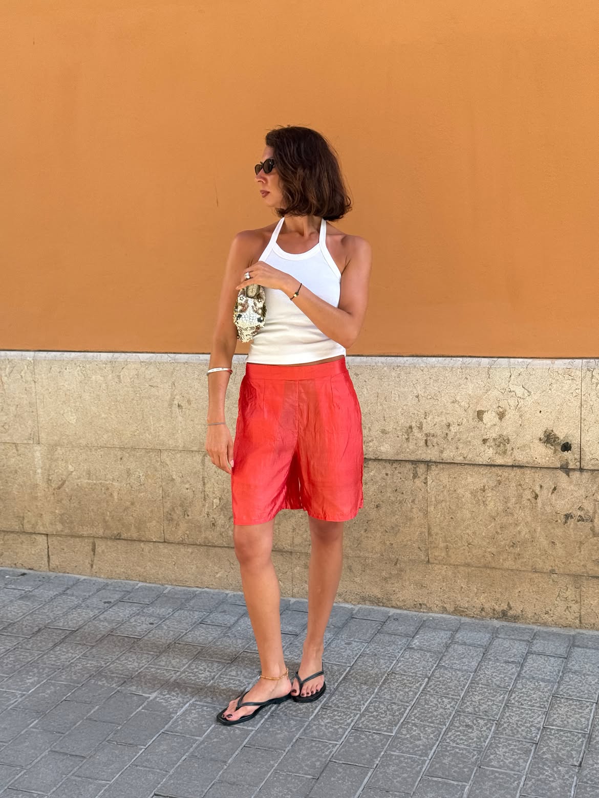 Marianne Smyth in long shorts