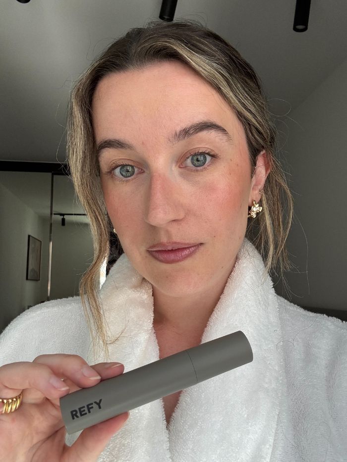 Deputy beauty editor Grace Lindsay testing the Refy Lash Sculpt Mascara