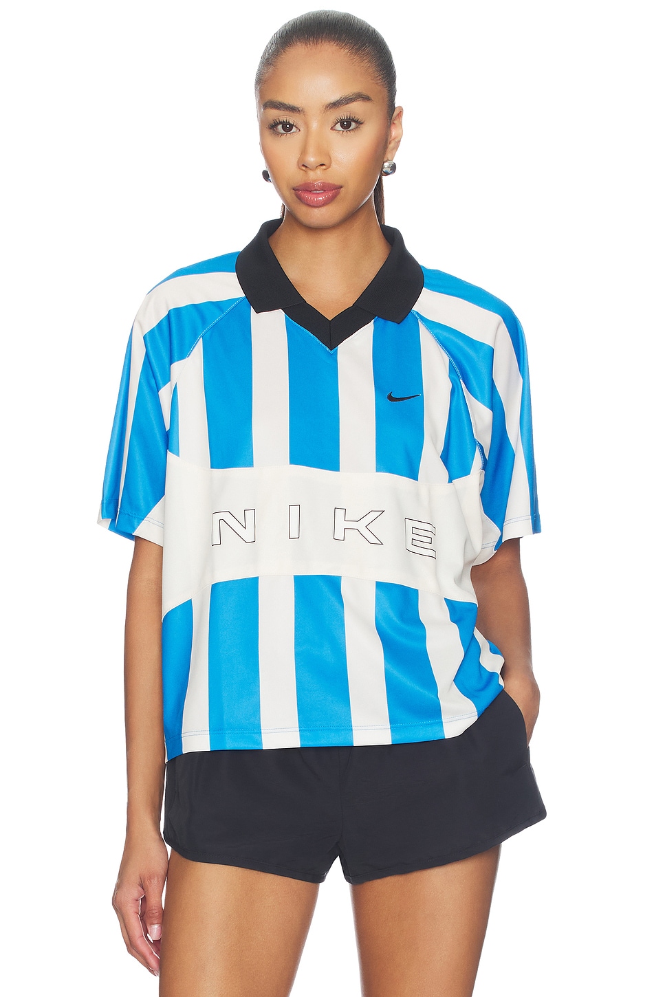 Women's Oversized Short-Sleeve Striped Jersey