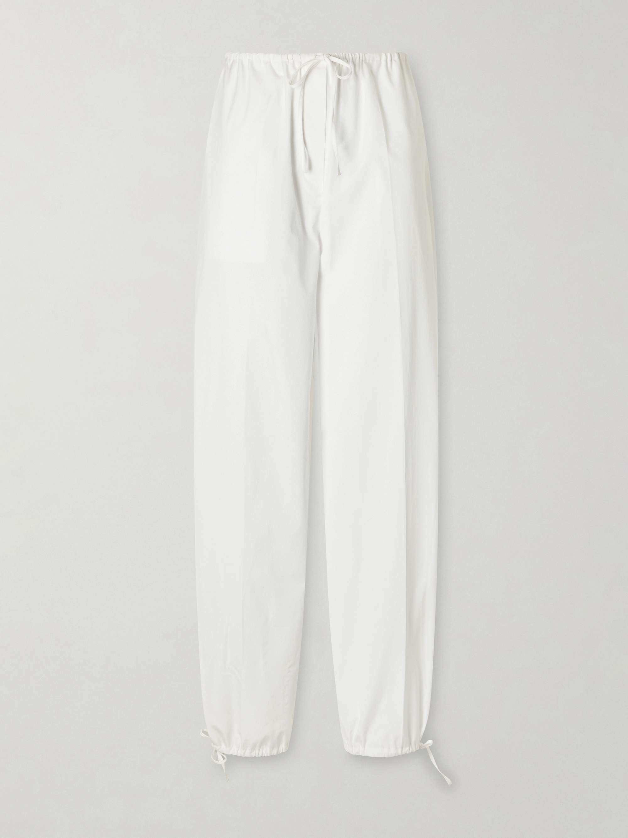 Cotton Wide-Leg Drawstring Balloon Pants