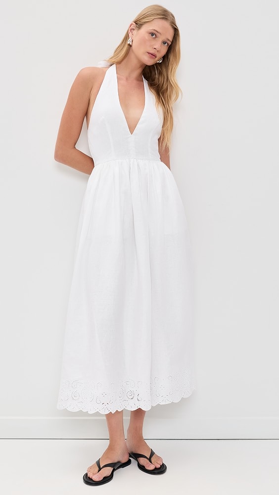 Grazia Linen Dress - White