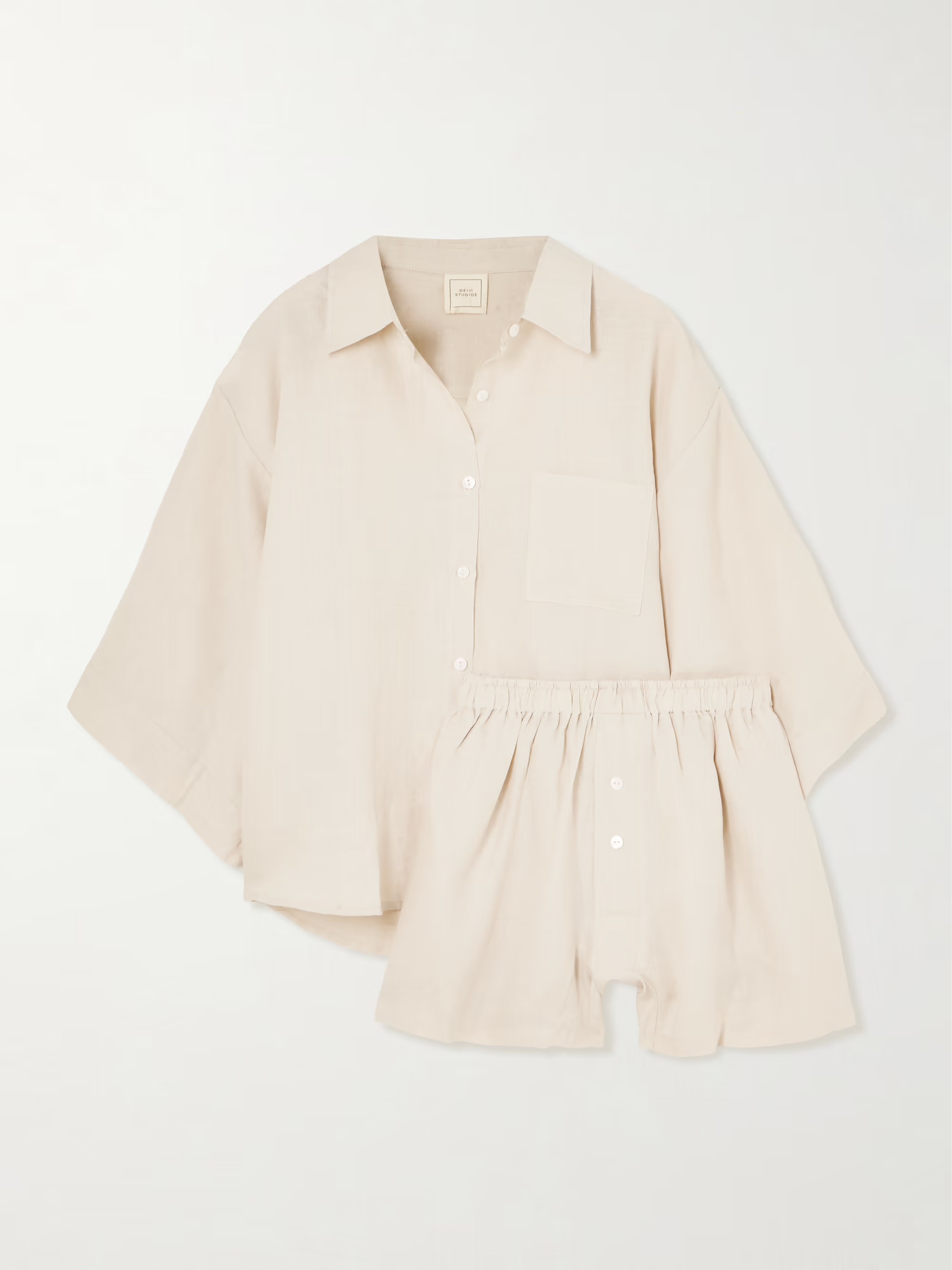DEIJI STUDIOS, 03 Linen Shirt and Shorts Set