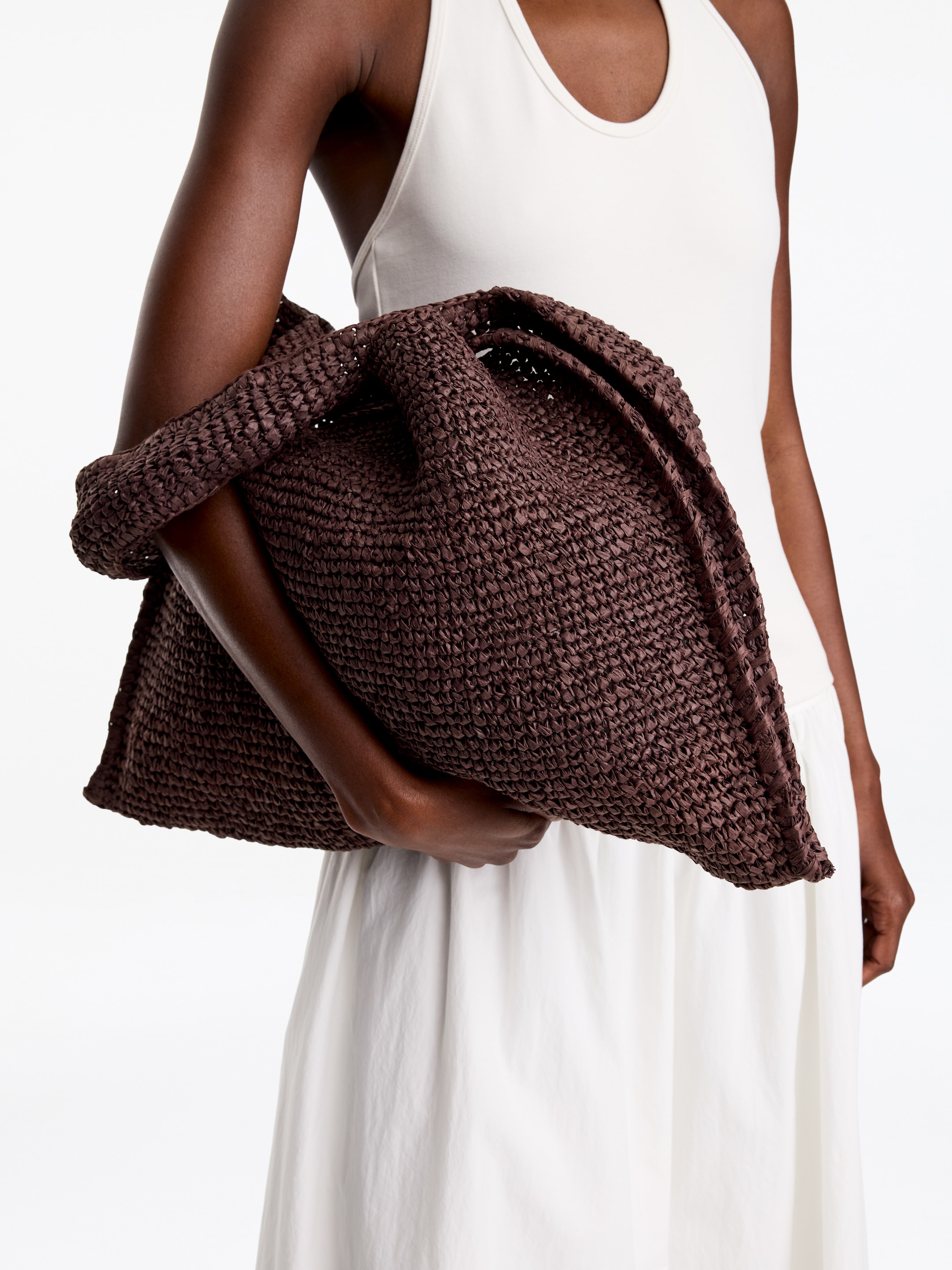 Raffia Shoulder Bag &ndash; Brown &ndash; Women &ndash; Arket Gb