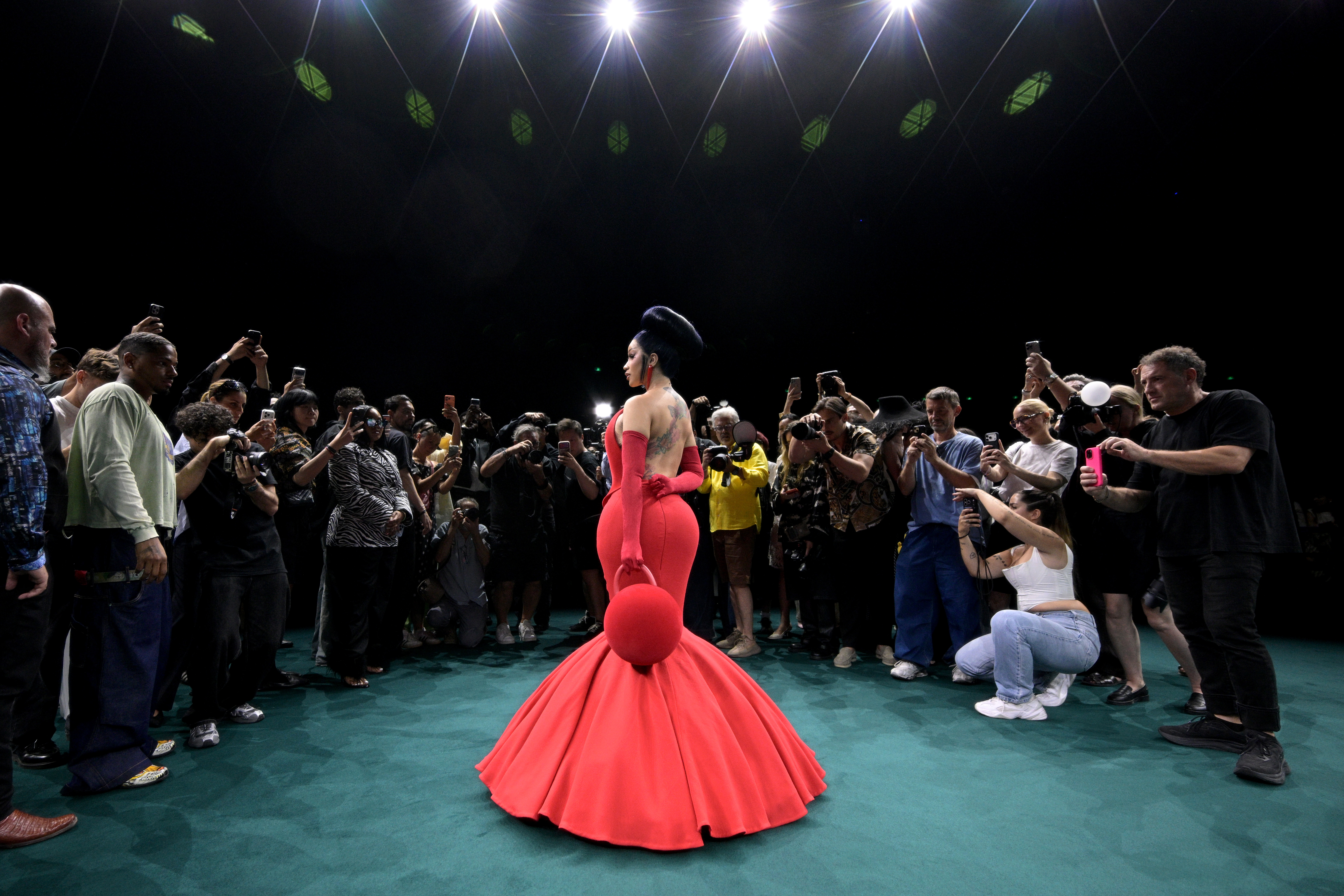 Cardi B attends the Robert Wun couture show