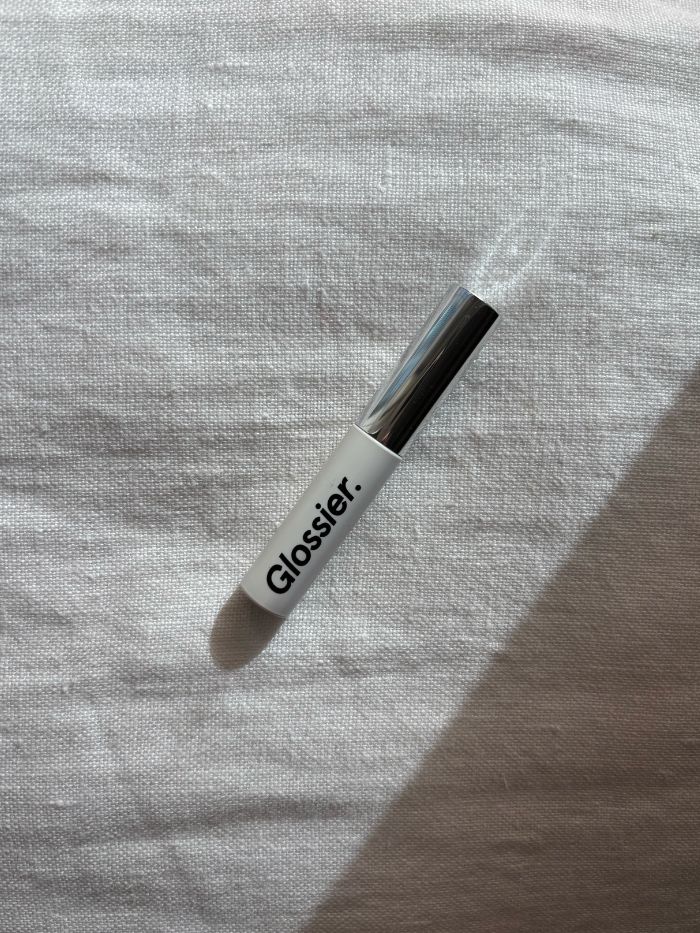The xx brow gel on a white linen background