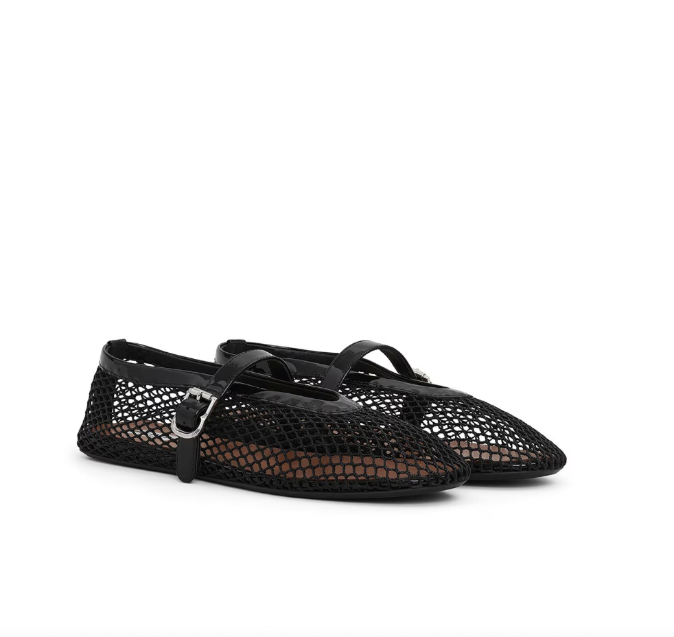 Alaïa , Ballet flats in fishnet