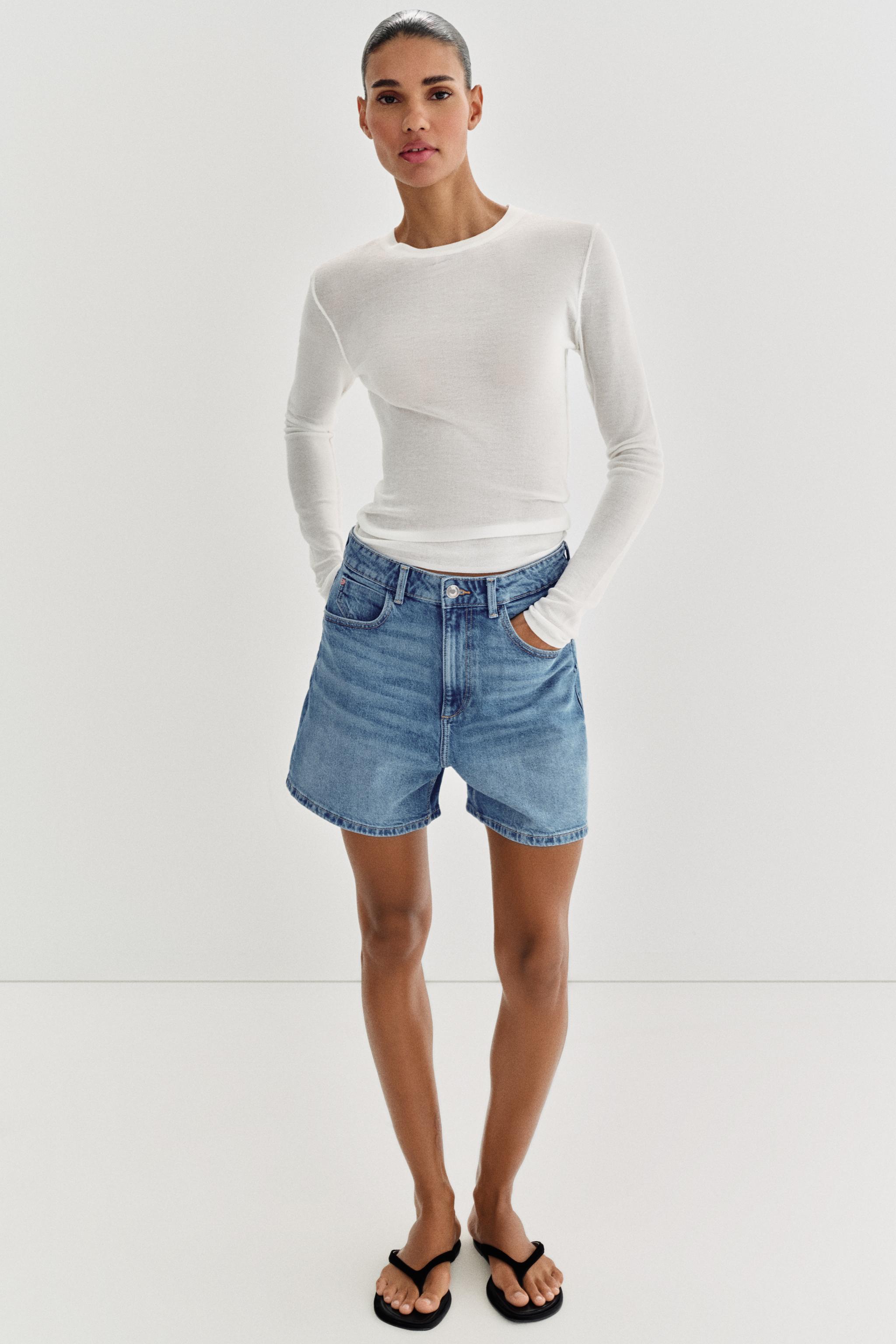 Z1975 Mom Fit Shorts - Mid-Blue - 4