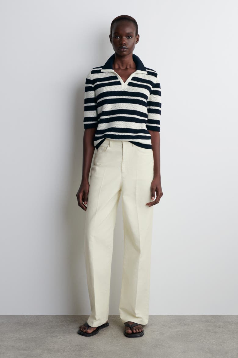 COS Cotton-Canvas Straight-Leg Pants