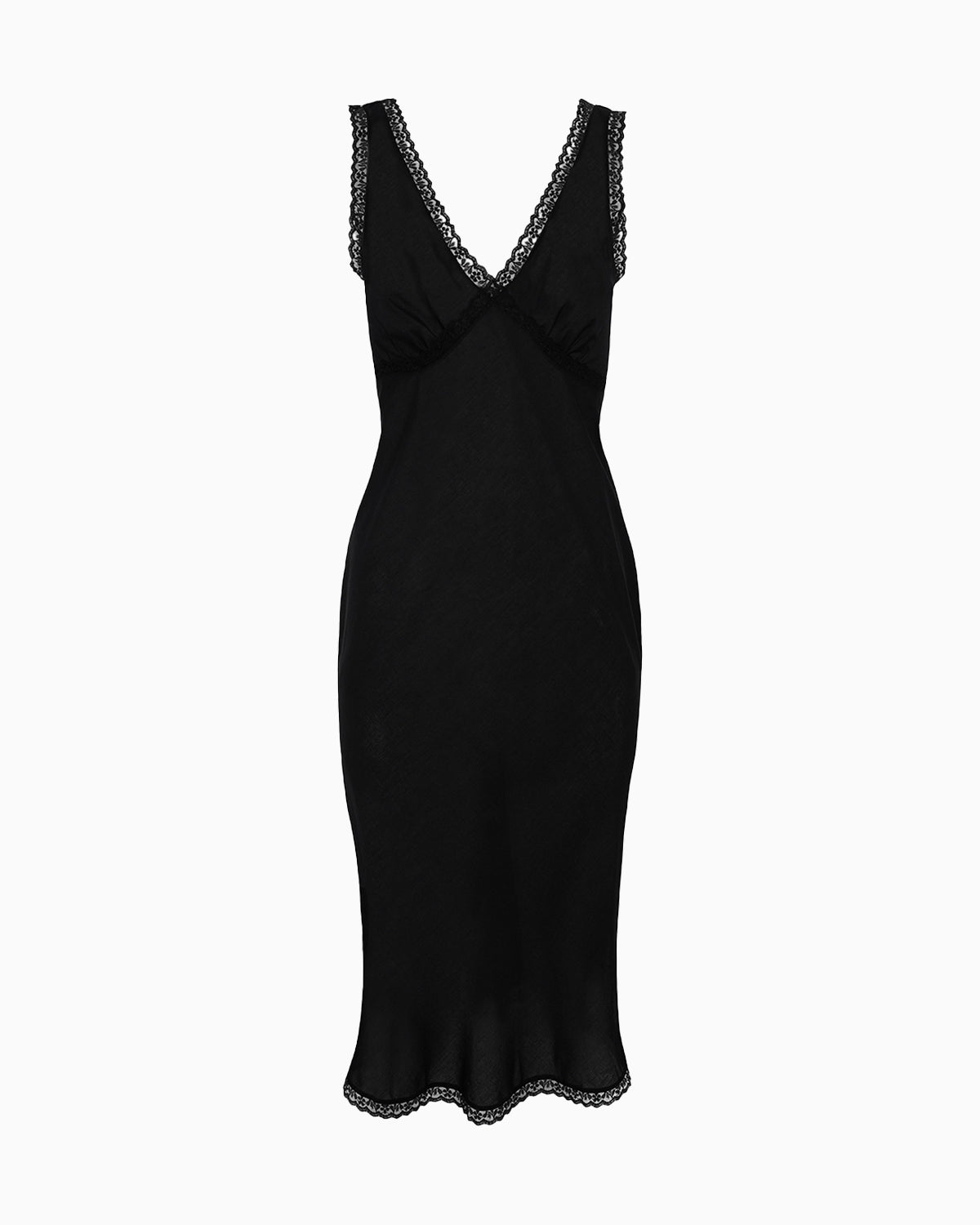 The Iris Slip: Black Cotton Voile