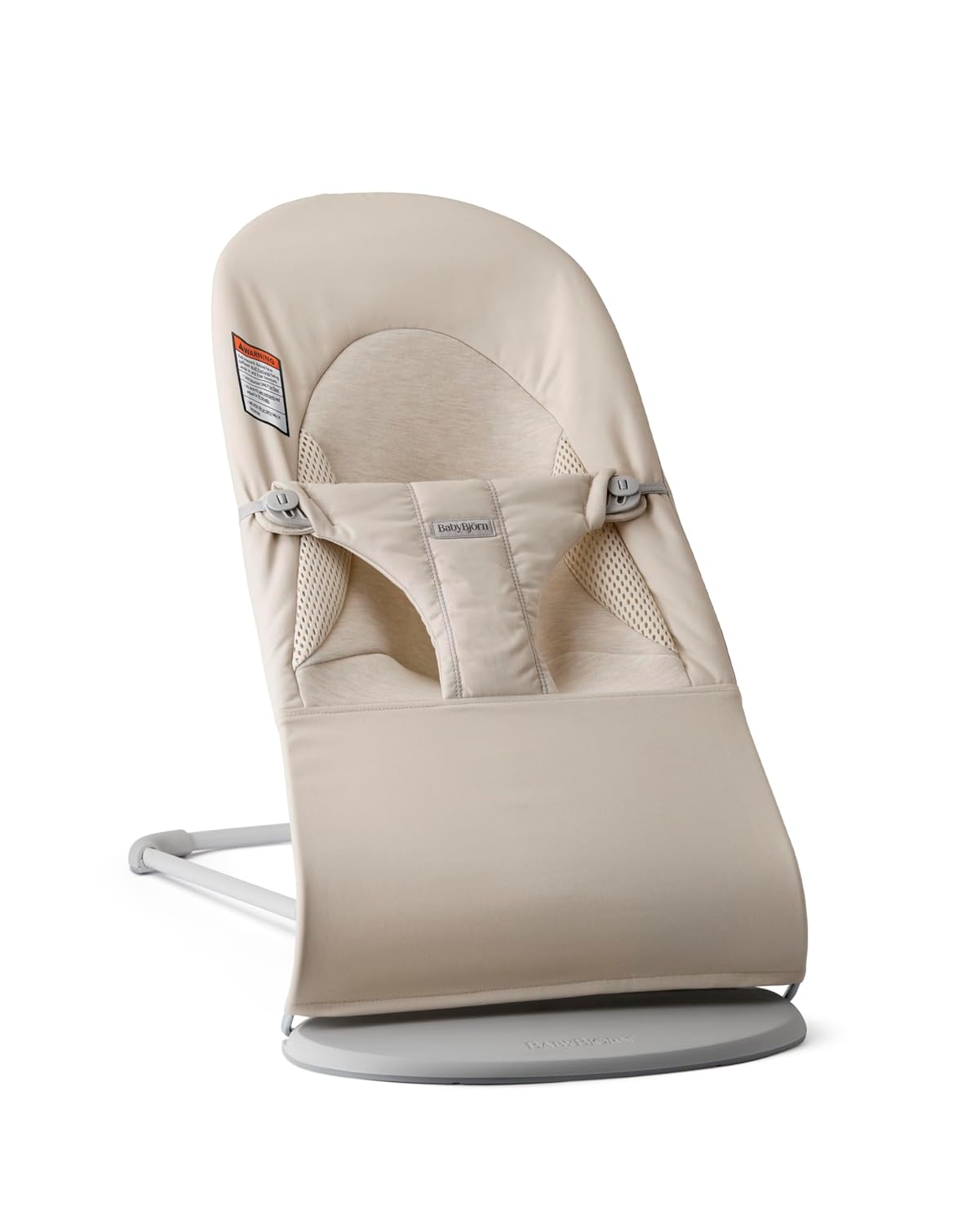 BabyBj&ouml;rn, Babybj&ouml;rn Bouncer Balance Soft, Light Beige, Woven/jersey, Tri-Fabric | 2-In-1 Adjustable Baby Bouncer Seat and Toddler Chair, Newborn to Toddler (8-29 Lbs), 4 Positions, Lightweight & Portable