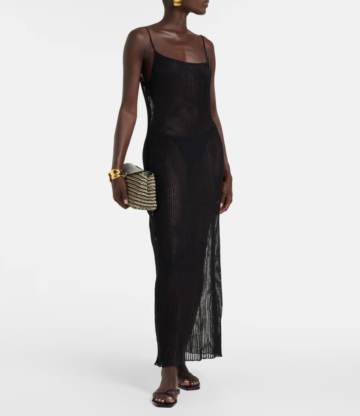 THE FRANKIE SHOP, Sienna semi-sheer linen maxi dress