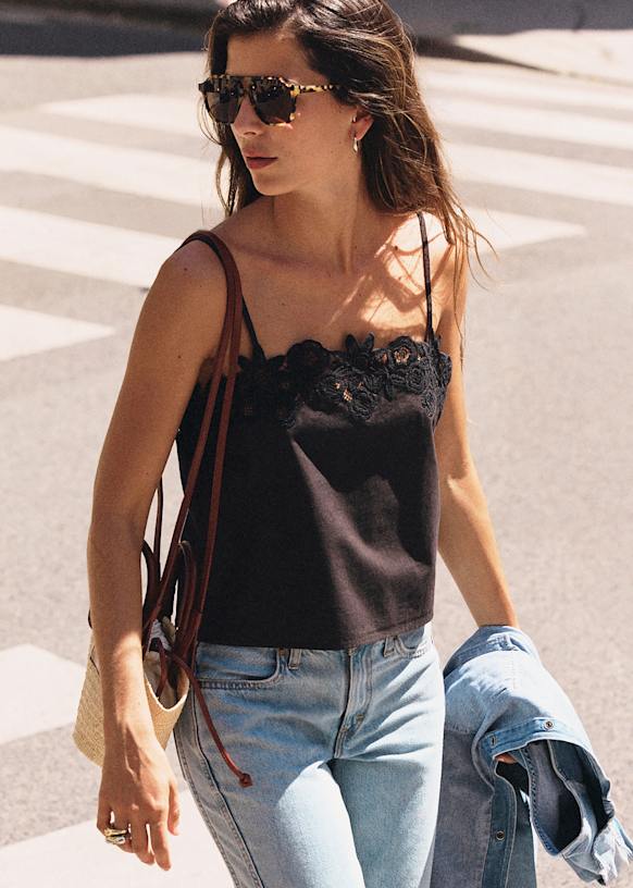 Yara Top - Black - Organic Cotton - S&eacute;zane