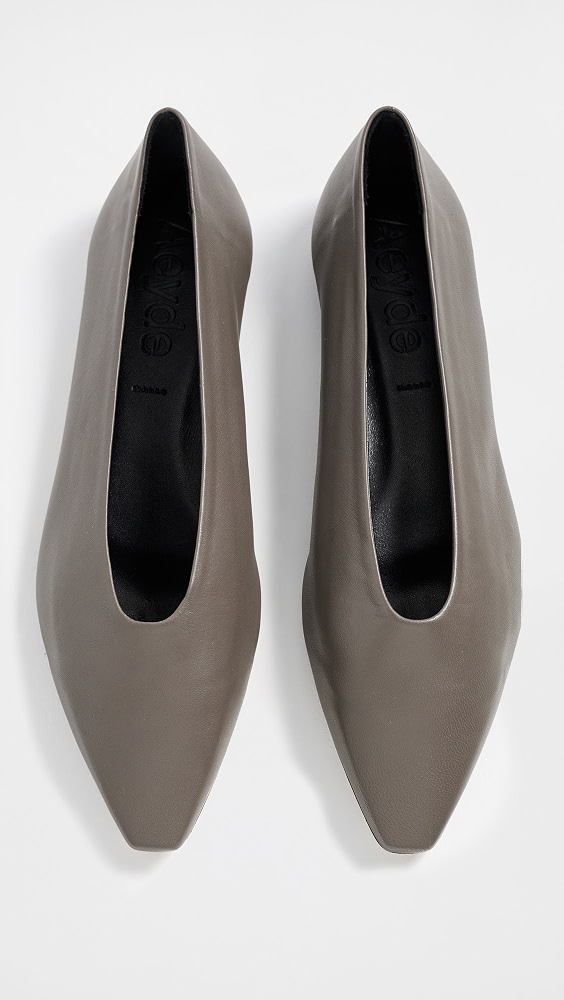 Betty Nappa Leather Flats - Taupe