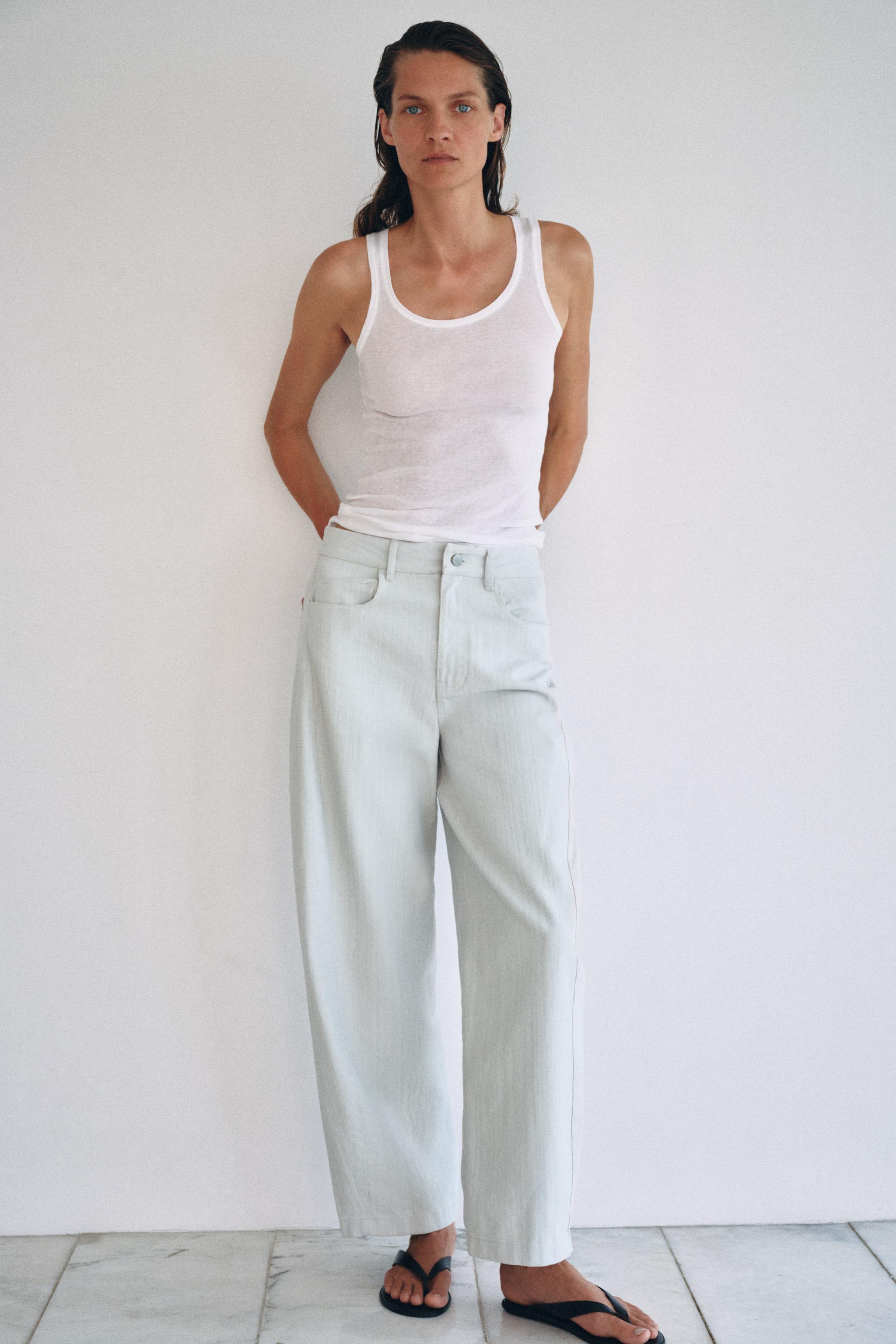Zw Collection Balloon Trousers - Light Blue - 6