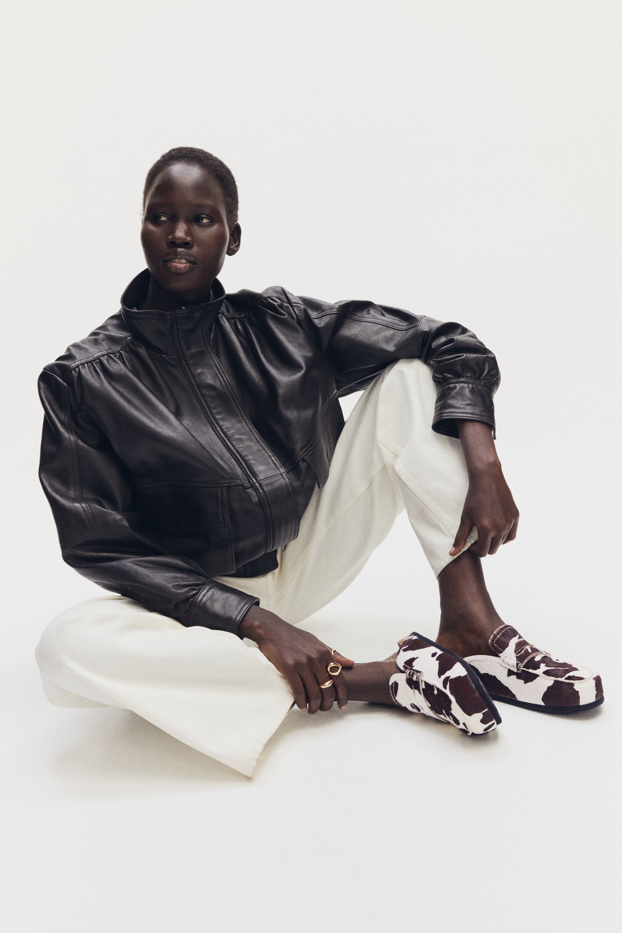 Leather Loafer Mules