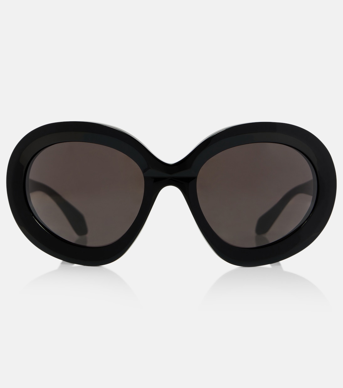 Logo Oversized Sunglasses in Black - Alaia
