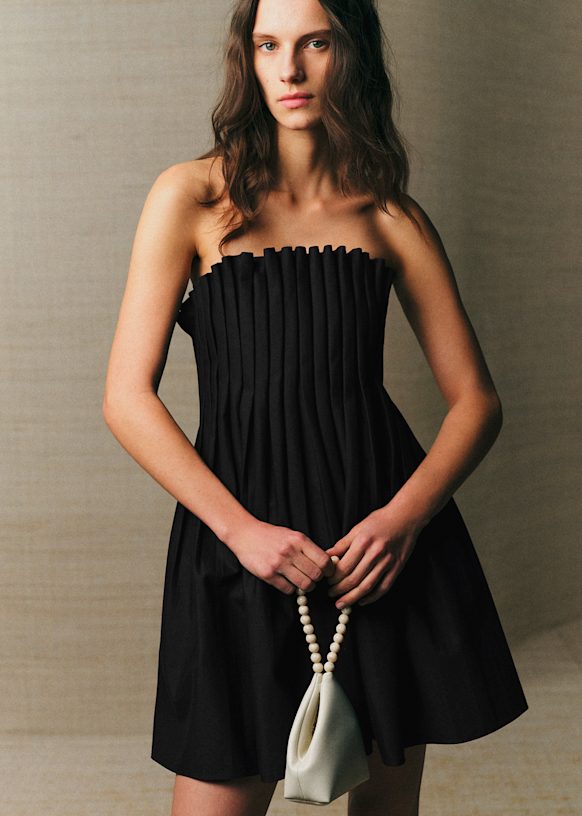 Lisia Dress - Black - Organic Cotton - Textile Made From Organic Fibers - Sézane