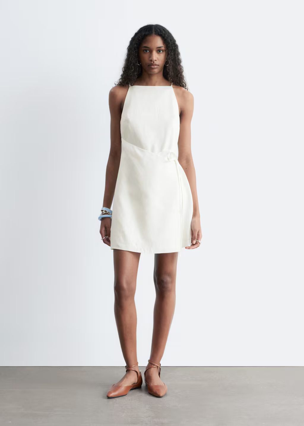 & Other Stories, Linen Mini Dress - Yellow