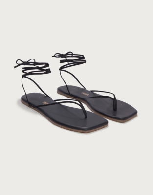 Tkees Lilu Square Toe Tie Up Sandal | the White Company