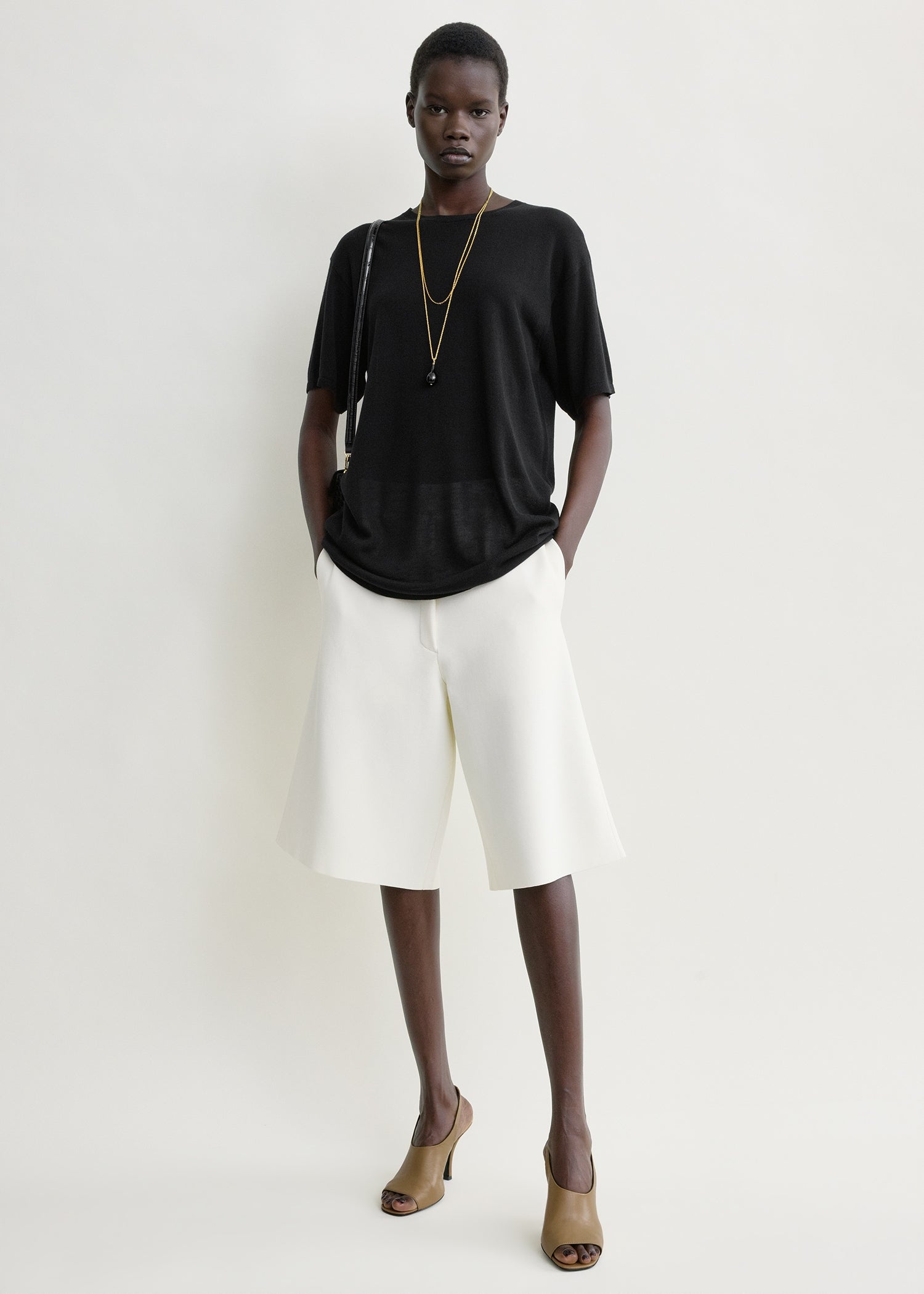 Knit Shorts White - Xxs