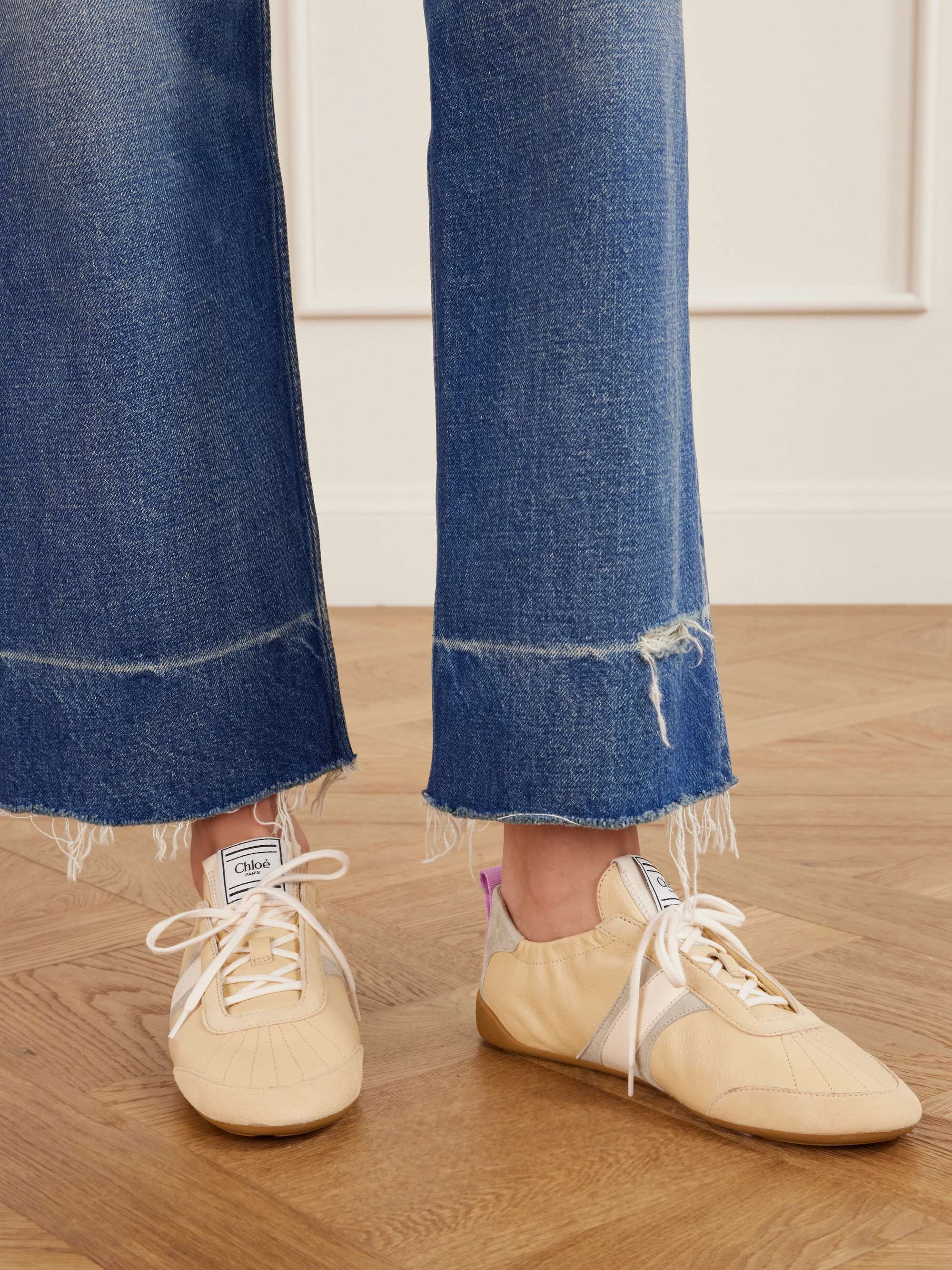 Kick Suede and Leather Sneakers