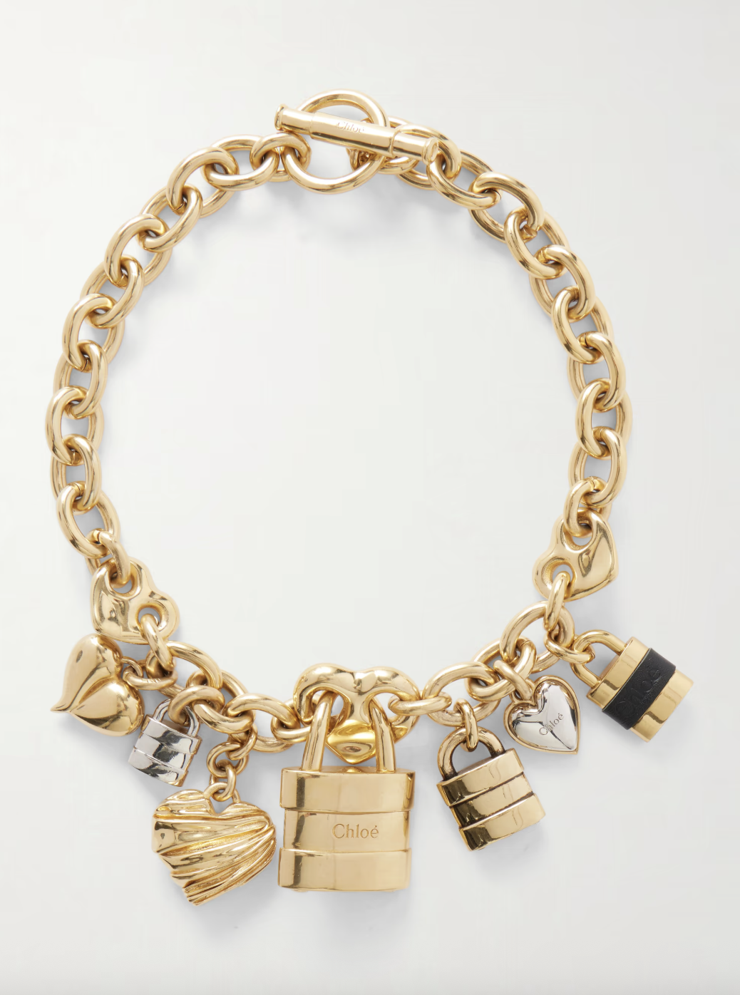 Chlo&eacute; Gold-Tone and Leather Necklace