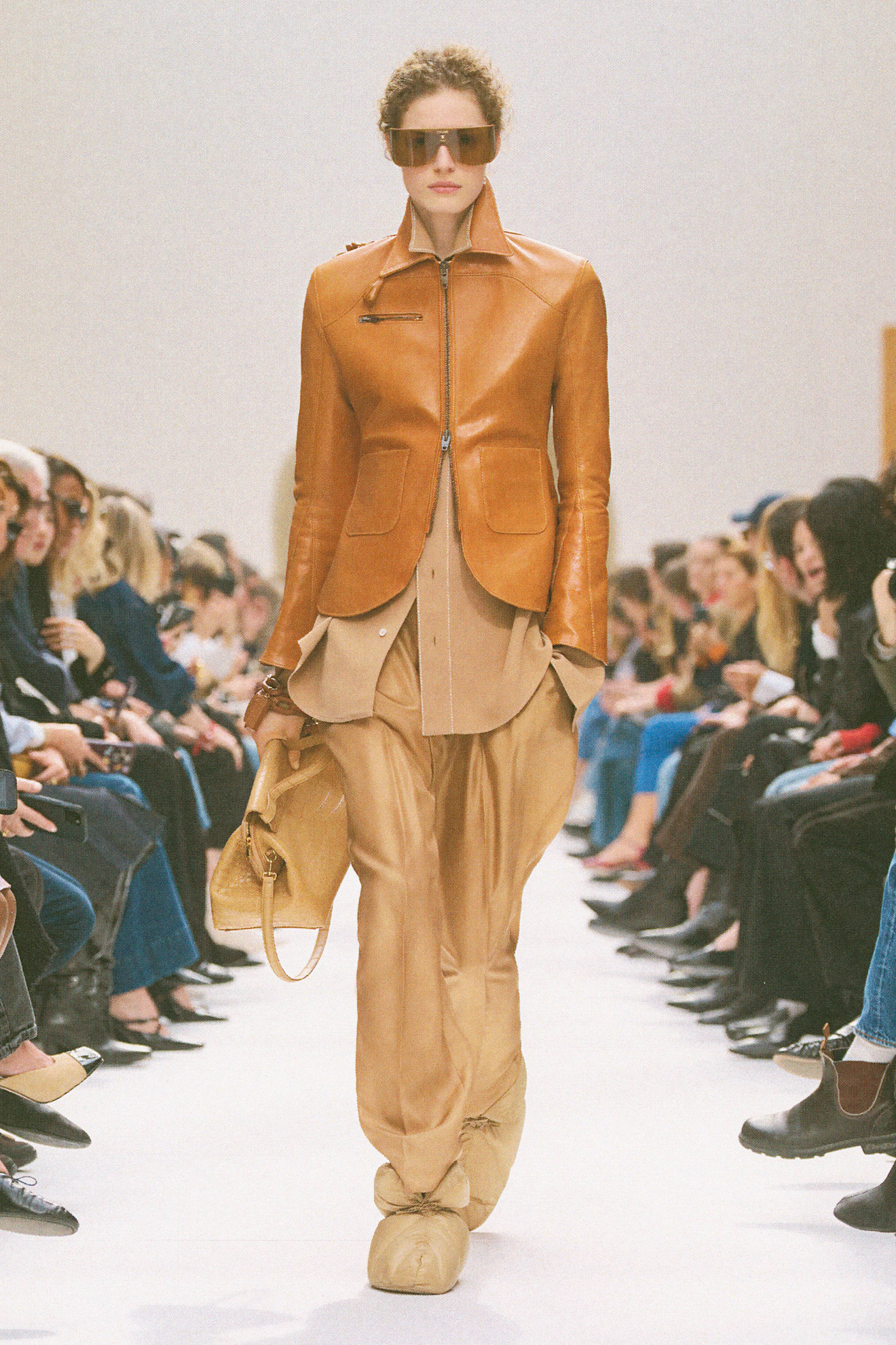 Dark beige pants on Celine F/W 26 runway