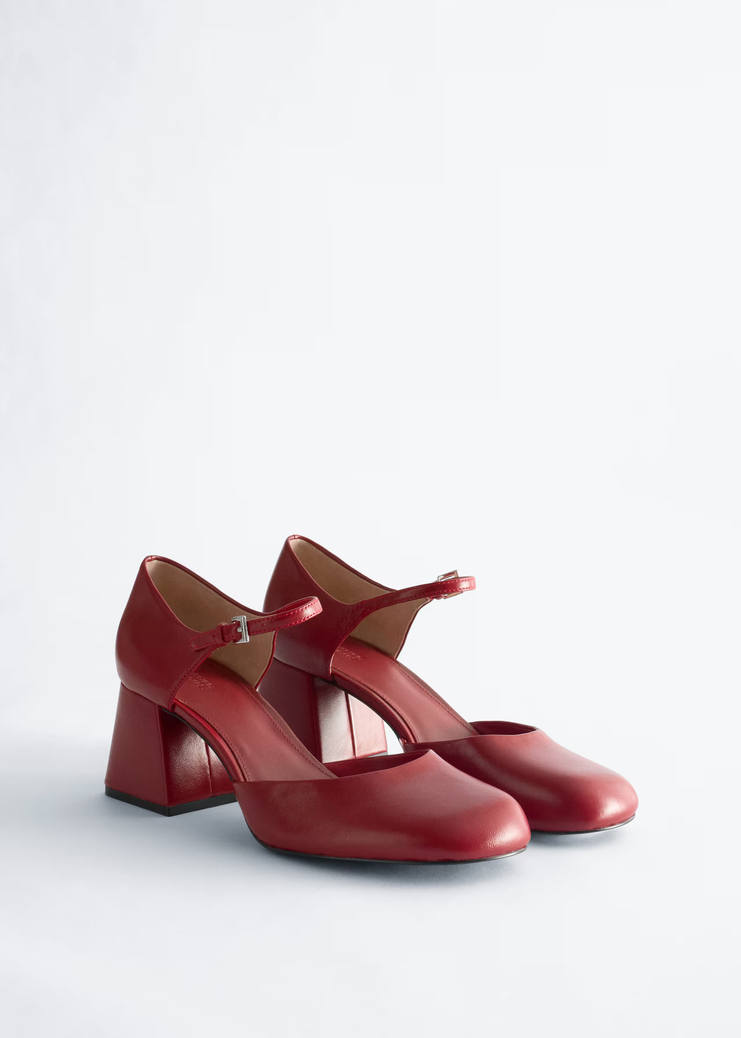 & Other Stories, Block Heel Leather Pumps