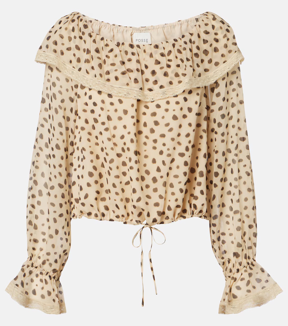 POSSE, Priscilla Leopard-Print Silk Blouse