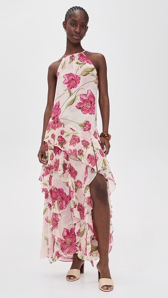 Novah Dress - Fuchsia Blooms Mix