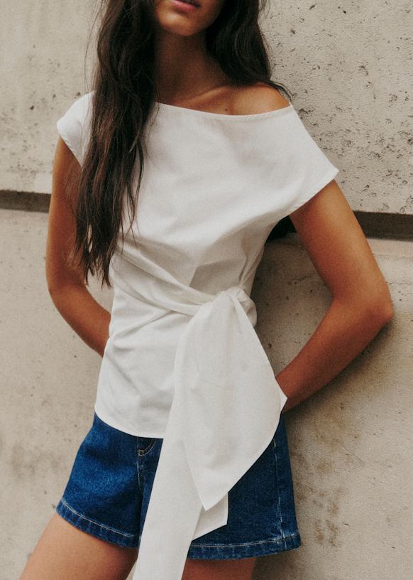 Lexa Blouse - Ecru - Organic Cotton - S&eacute;zane