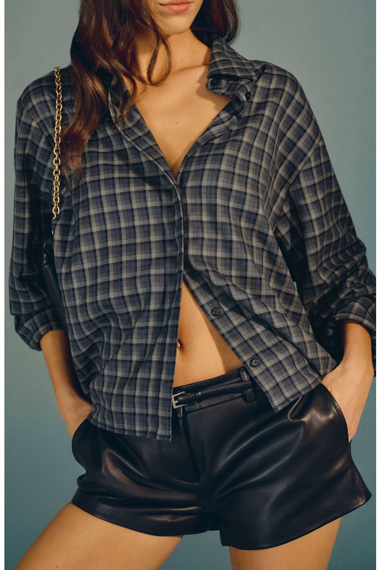 Andy Plaid Oversize Button-Up Shirt