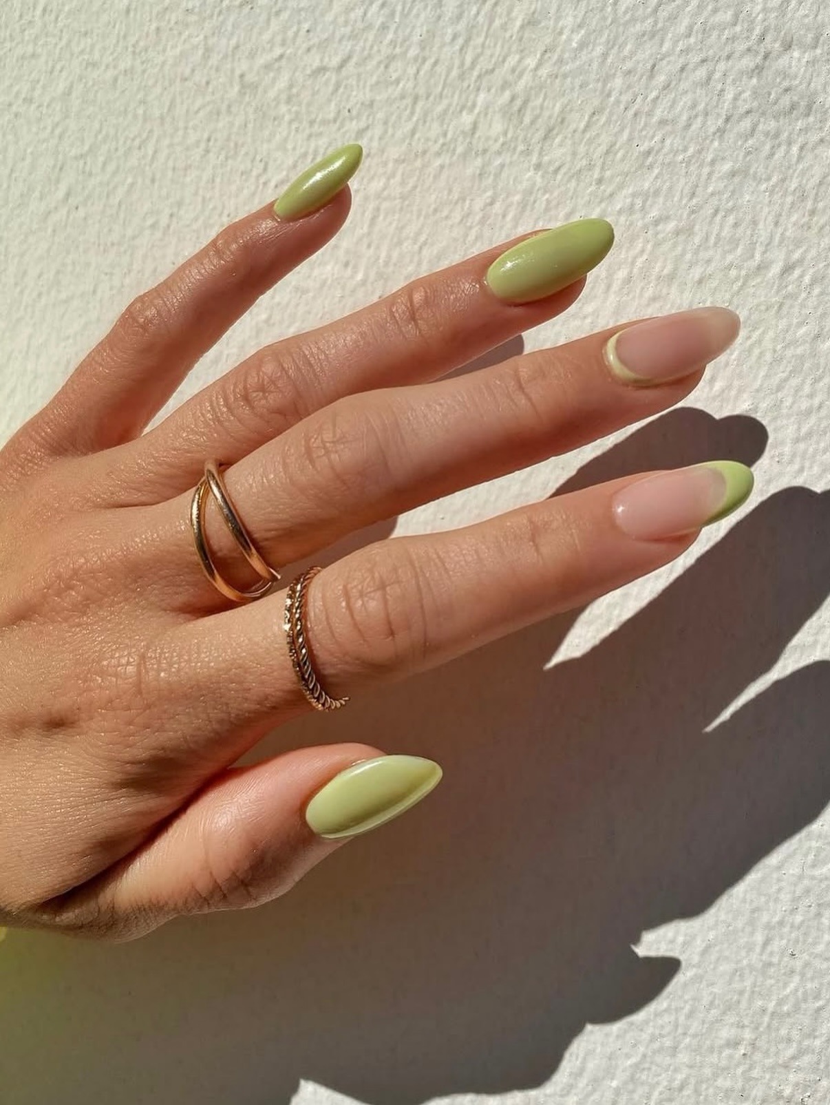 green nail art