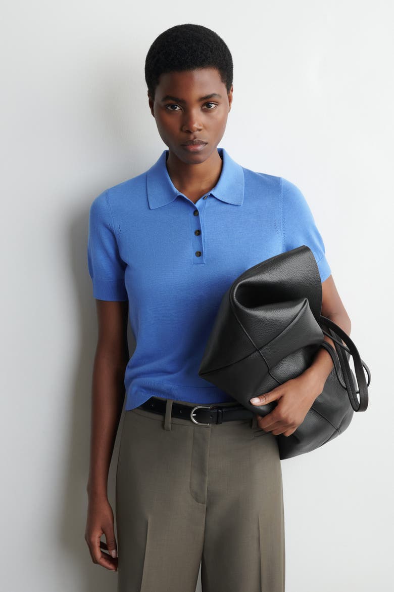 COS Shrunken Wool-Blend Polo Shirt