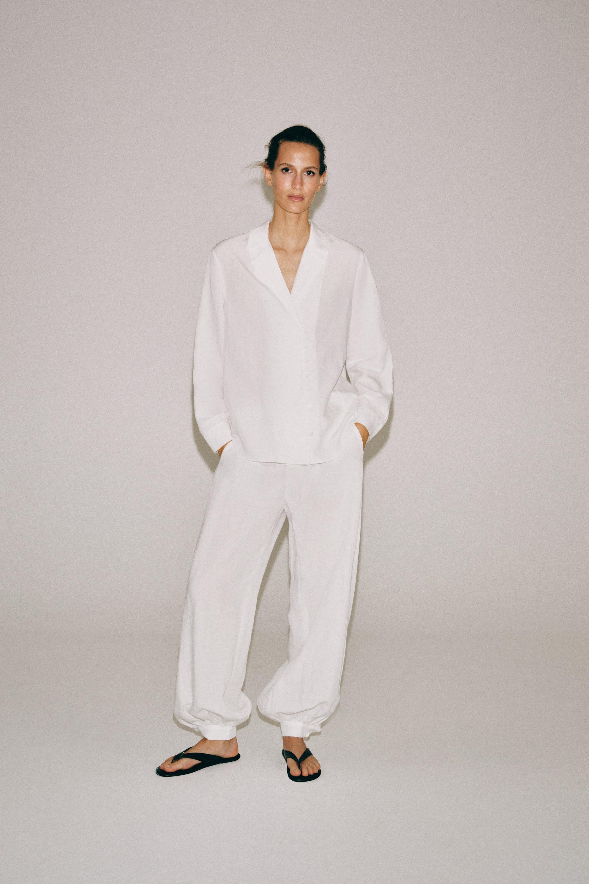 Zw Collection Button-Up Shirt - White - Xs