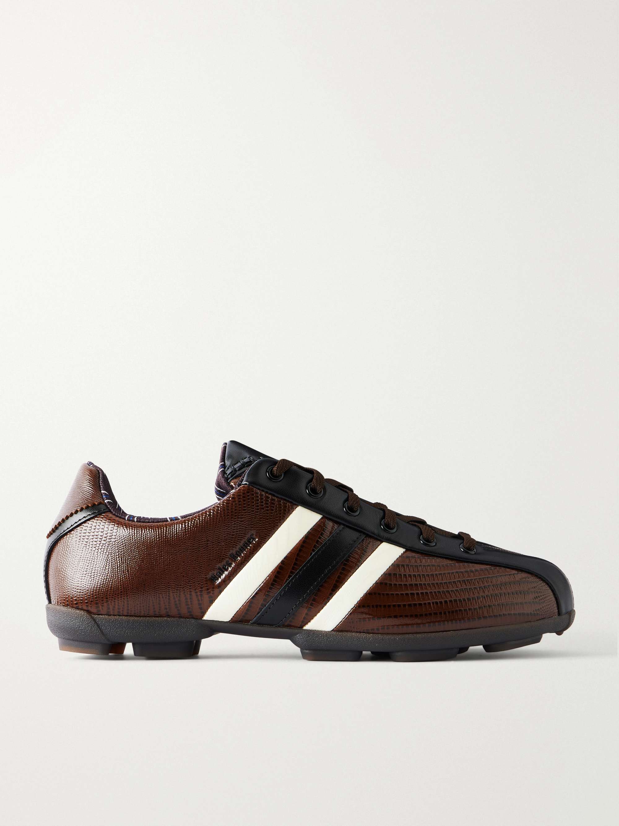 + Wales Bonner Y3 the Field Snake-Effect Leather Sneakers