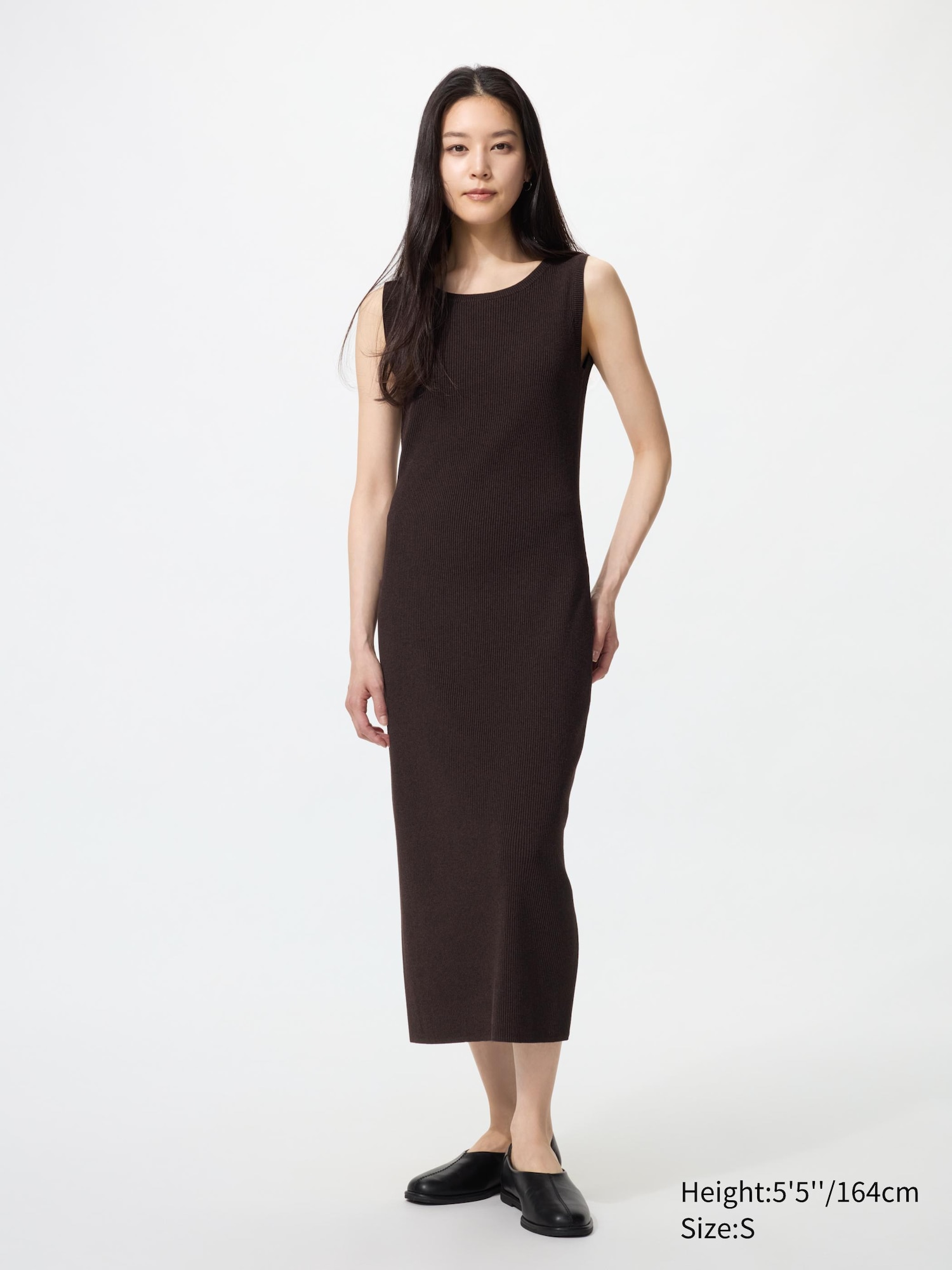 Washable Ribbed Knit Dress (sleeveless)