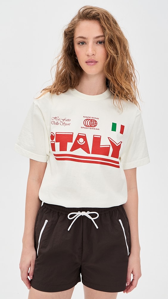 Italy T-Shirt - Red/green/off White