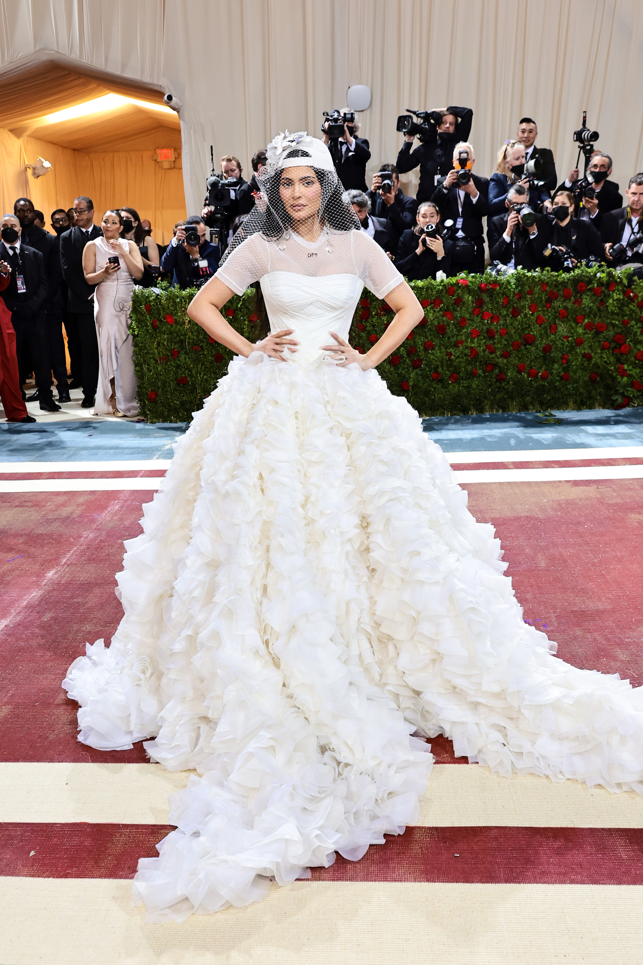 Kylie Jenner on a red carpet in 2022.