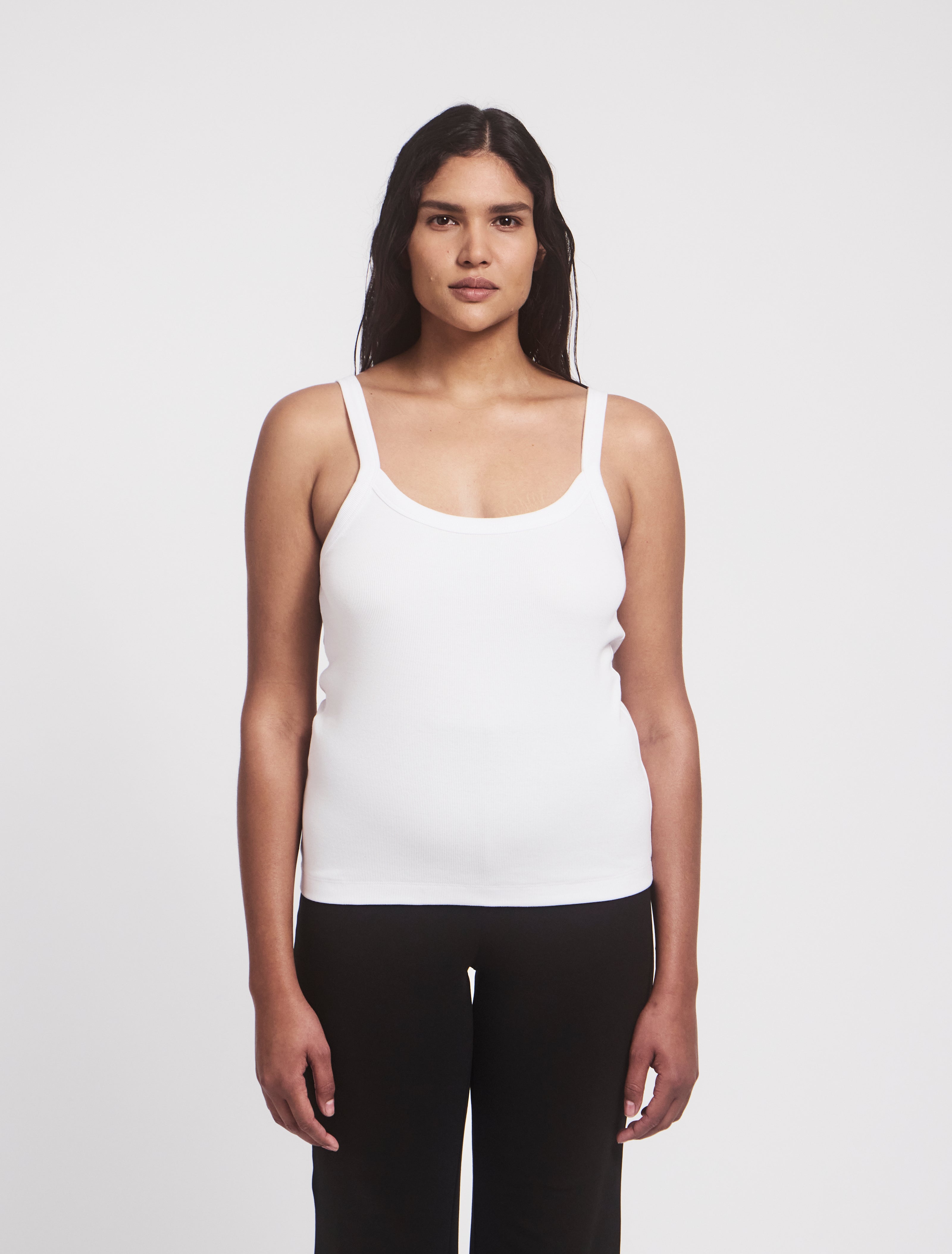 Ava Tank in White - Organic Cotton