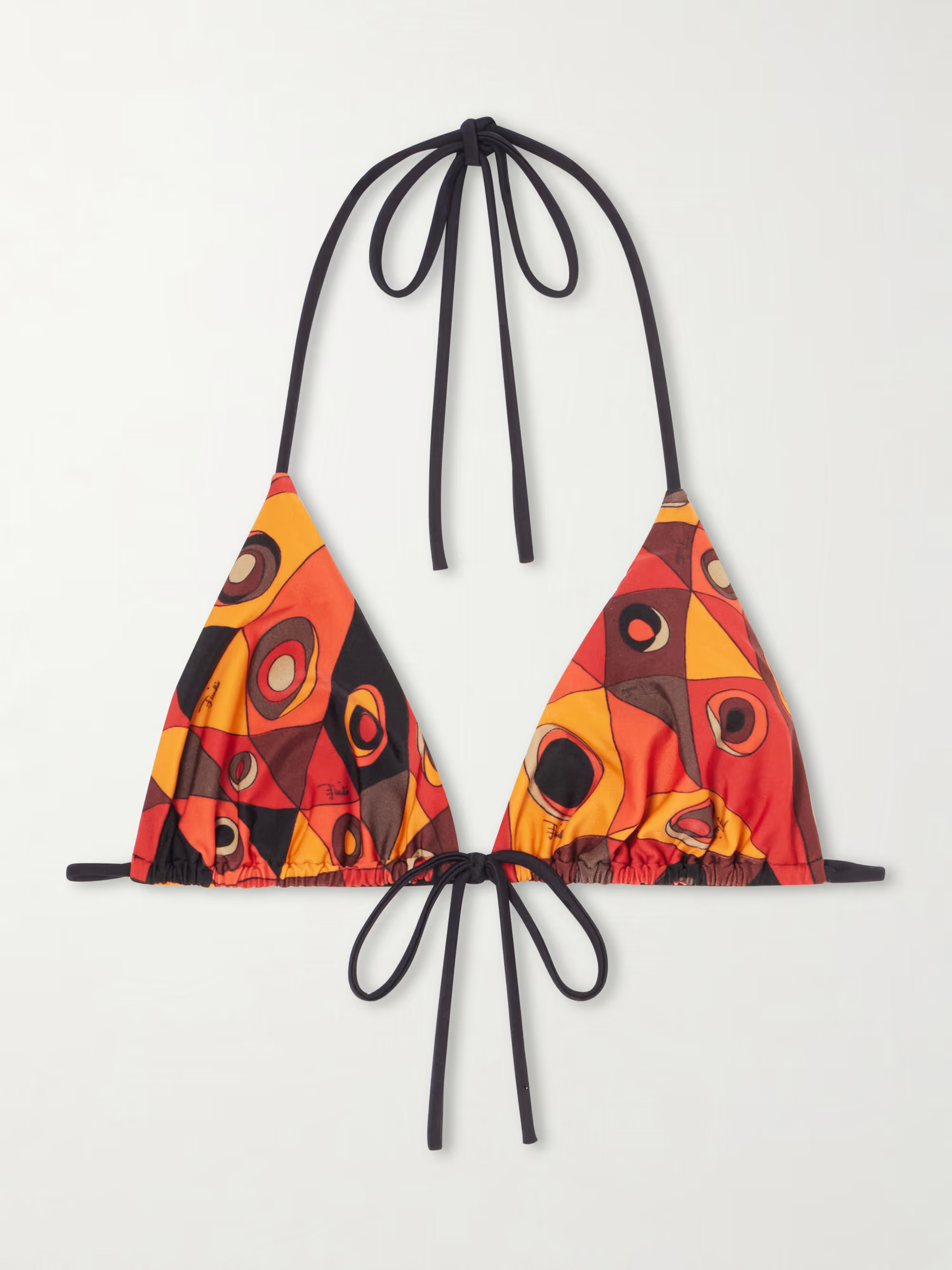 Pucci, Printed Triangle Bikini Top