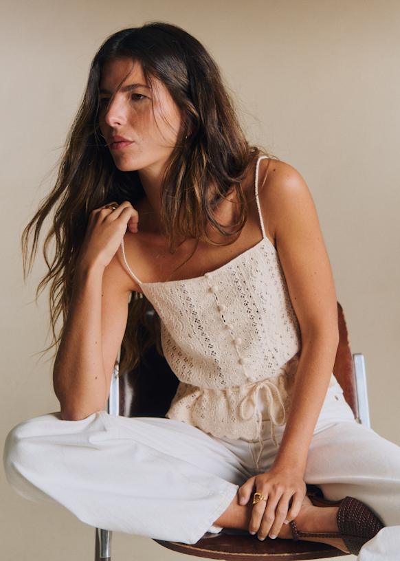 Alicia Top - Cream - Organic Cotton - Organic Textile - S&eacute;zane