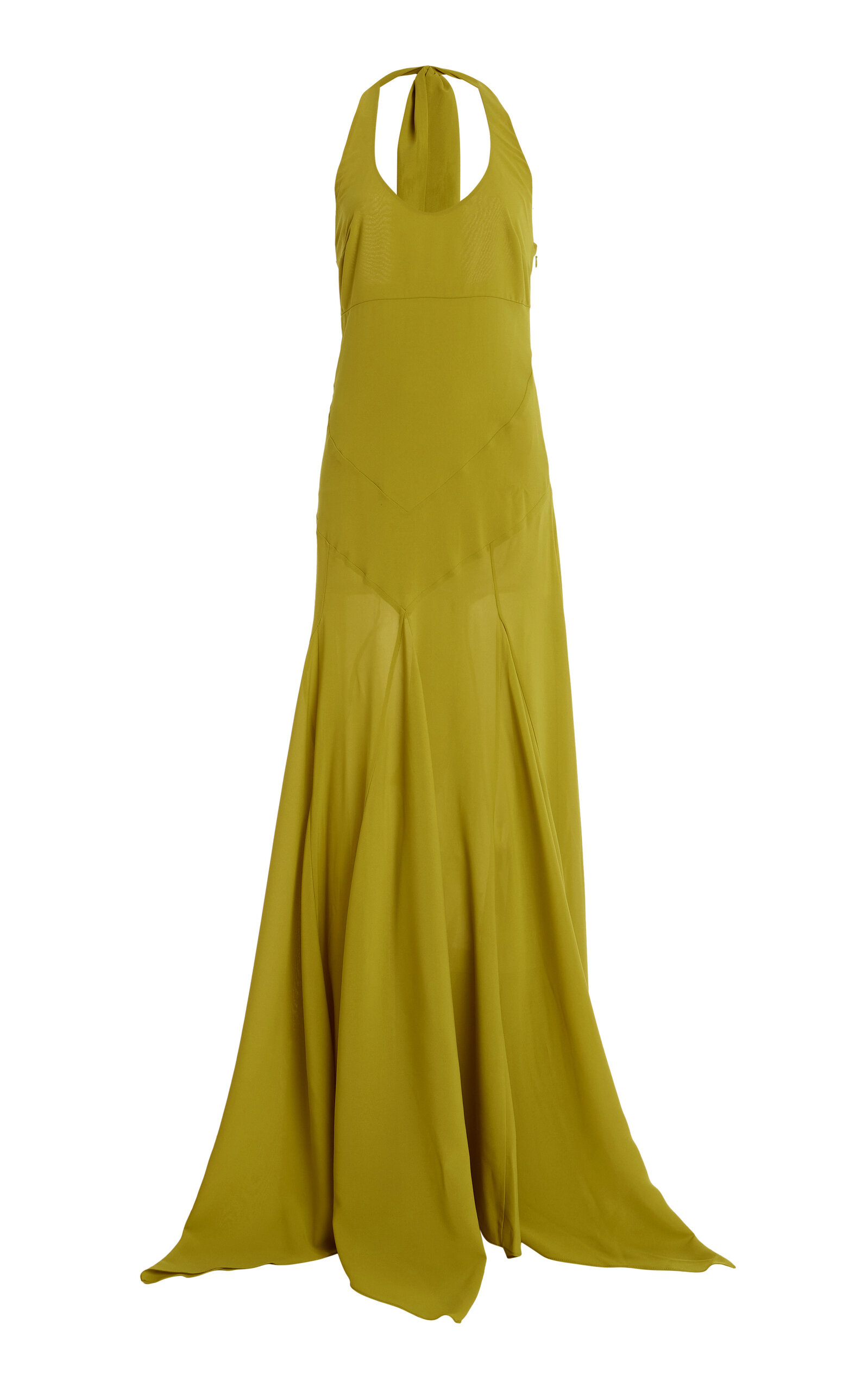 Exclusive Raye Crepe Midi Halter Dress