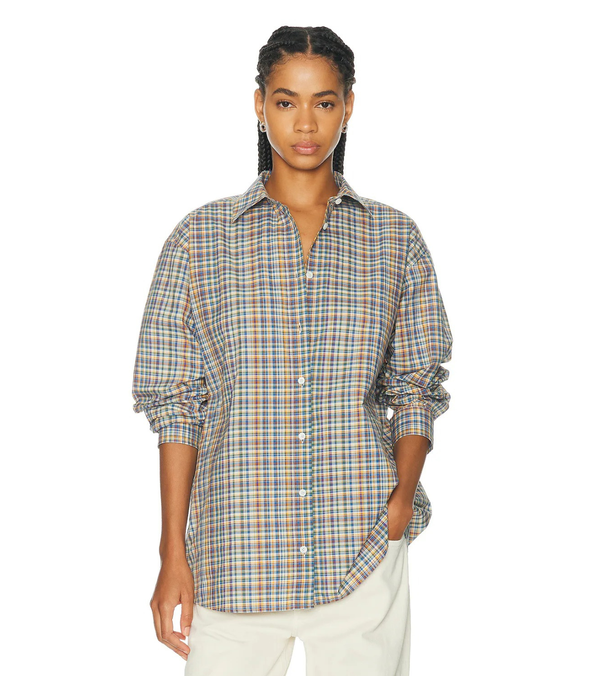 Toteme, Classic Check Button Down Top