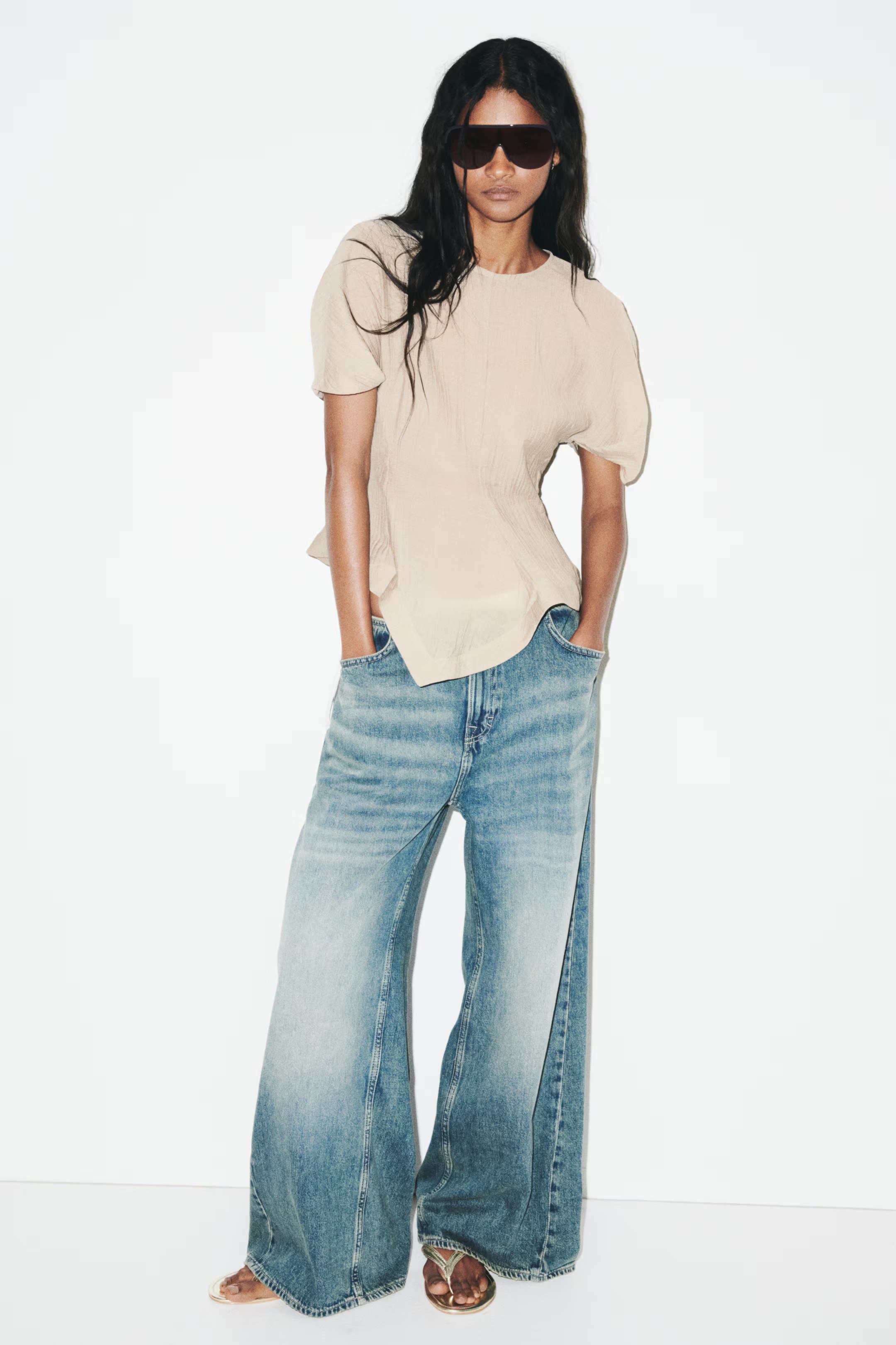 H&M, Lyocell-Blend Handkerchief Blouse