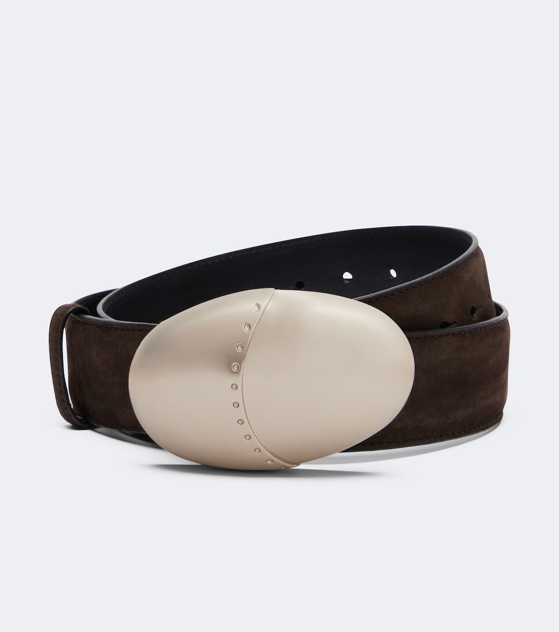 Ying Yang Leather Belt in Brown - Altuzarra