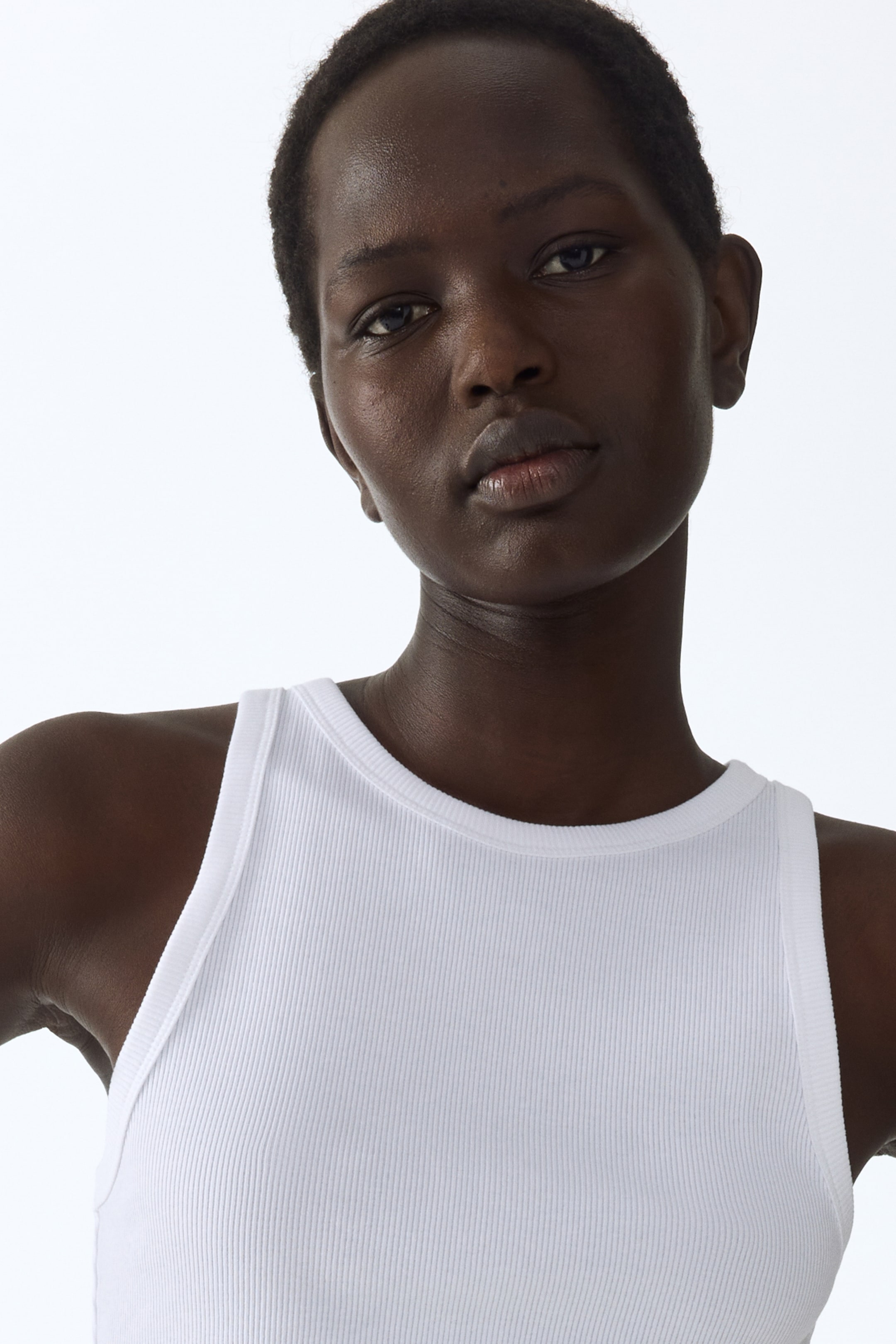 Ribbed Cotton Vest Top