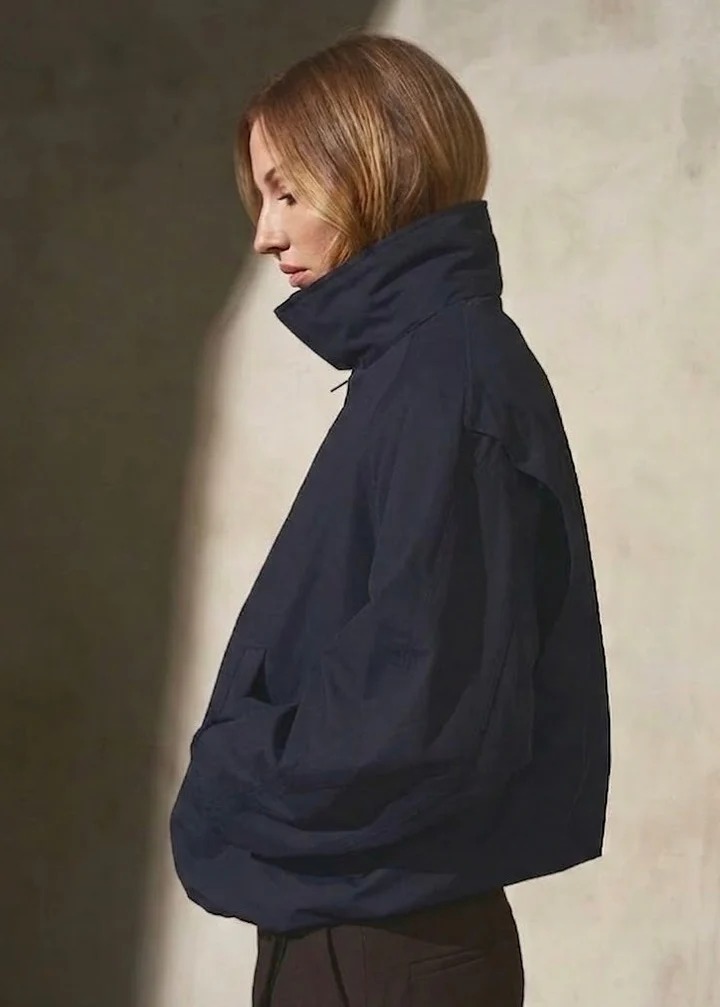 Auter, Italian Cotton Zip Bomber - Midnight